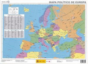Mapa político de Europa.