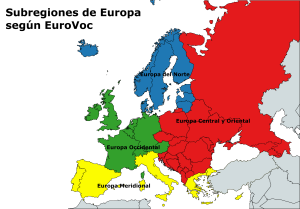 Regiones de Europa según EuroVoc.