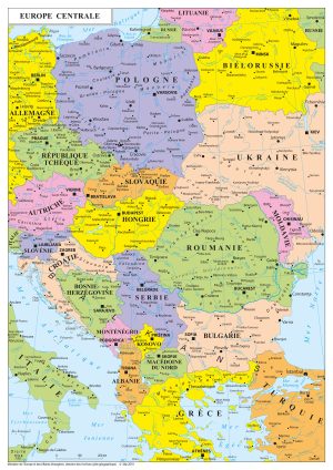 Mapa de Europa Central y Oriental