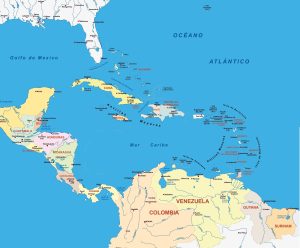 Los países del Caribe.