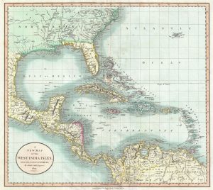 Mapa de las Islas de las Indias Occidentales 1803
