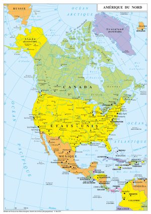 Mapa de América del Norte