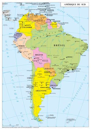 Mapa de América del Sur
