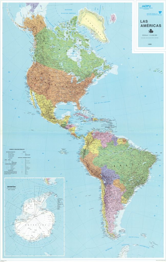 Mapa de América.