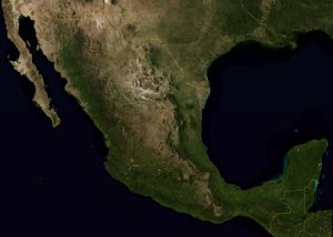 Imagen satelital de México.