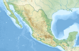Mapa físico en blanco del México.
