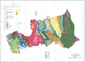 Mapa geológico del departamento de Pasco. Mapa geológico del departamento de Pasco.