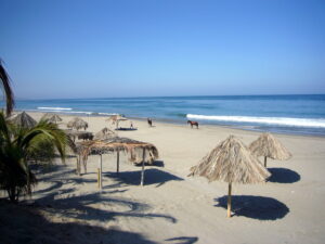 La playa de Máncora, departamento de Piura.