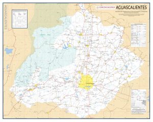Mapa de carreteras del estado de Aguascalientes