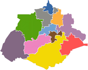 Mapa en blanco de los municipios del estado de Aguascalientes. Mapa en blanco de los municipios del estado de Aguascalientes.