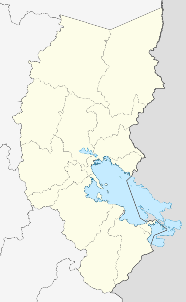 Mapa en blanco del departamento de Puno.