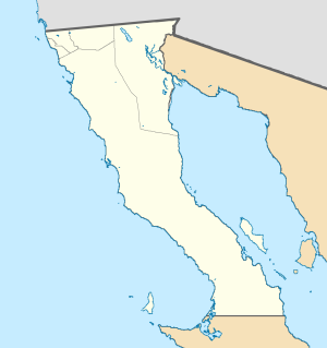Mapa mudo del estado de Baja California