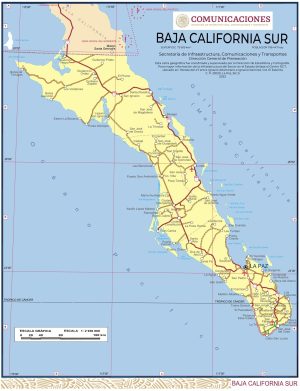 Mapa de Baja California Sur