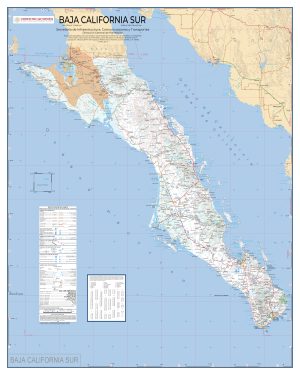 Mapa de carreteras de Baja California Sur