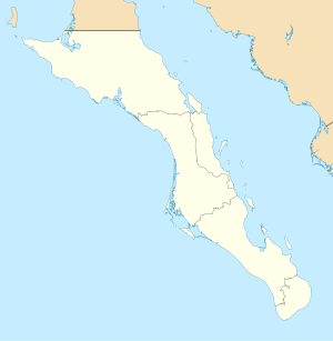 Mapa mudo del estado de Baja California Sur