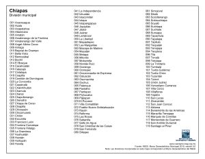 División municipal de Chiapas.