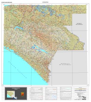 Mapa físico de Chiapas