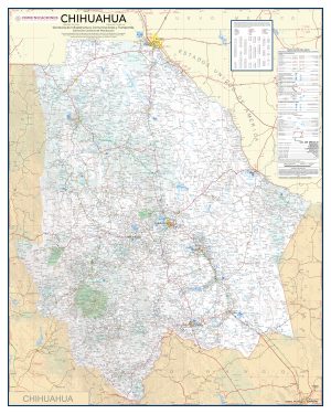 Mapa de carreteras del estado de Chihuahua
