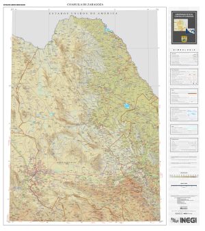 Mapa físico de Coahuila