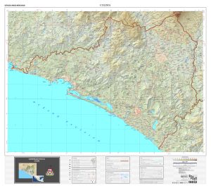Mapa físico del estado de Colima