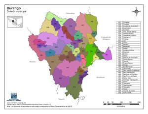 ¿Cuáles son los municipios del estado de Durango?