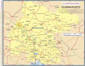 Mapa del estado de Guanajuato