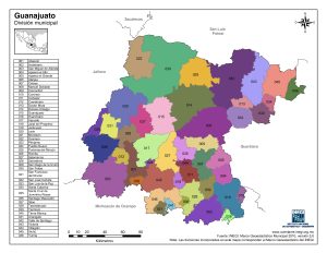 ¿Cuáles son los municipios del estado de Guanajuato?