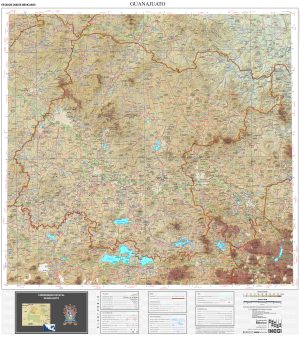 Mapa físico del estado de Guanajuato