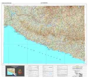 Mapa físico de Guerrero