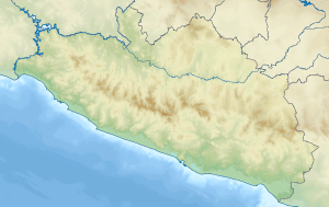 Mapa físico en blanco de Guerrero. Mapa físico en blanco de Guerrero.