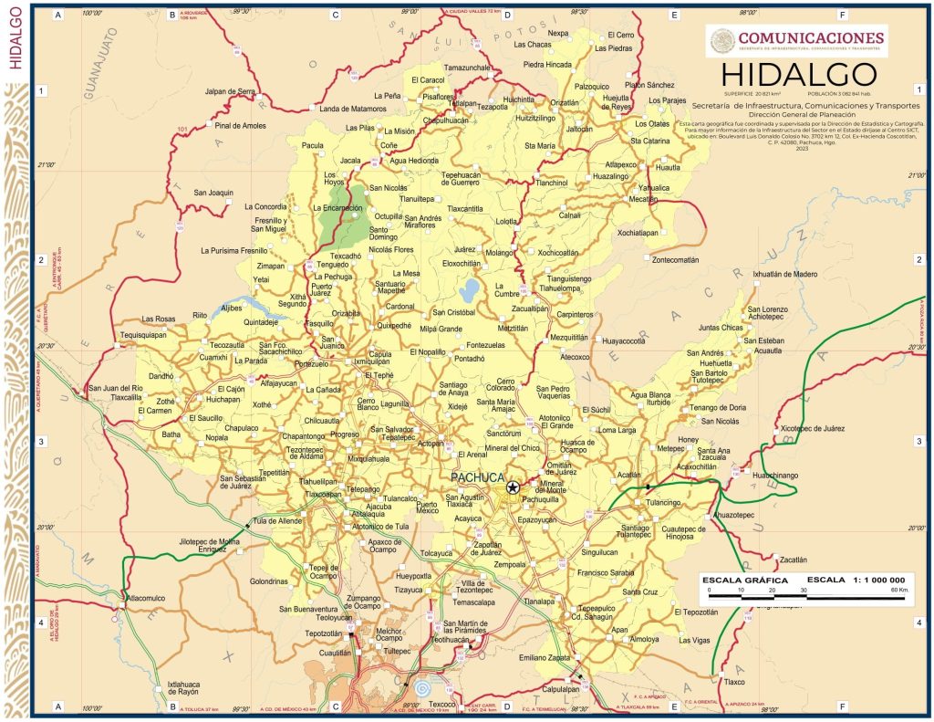 Mapa de Hidalgo.