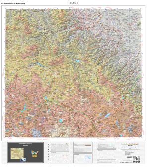 Mapa físico de Hidalgo
