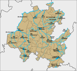 Mapa hidrográfico de Hidalgo. Mapa hidrográfico de Hidalgo.