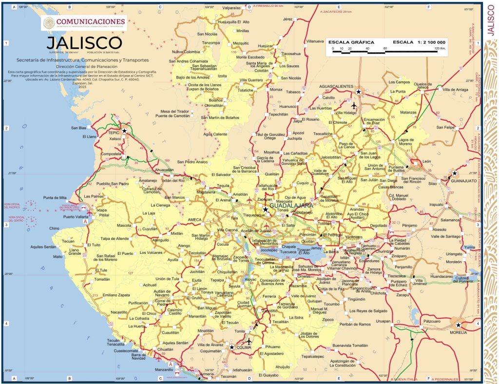 Mapa de Jalisco.