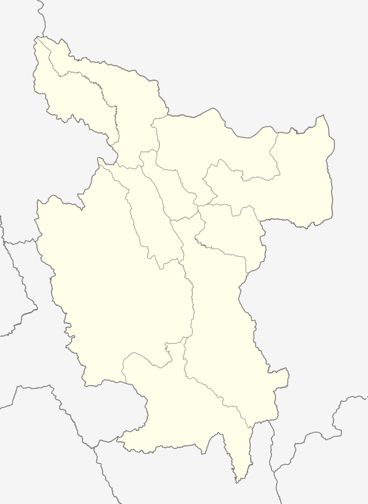 Mapa en blanco del departamento de San Martín.