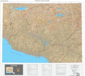 Mapa físico de Michoacán