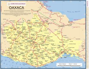 Mapa del estado de Oaxaca