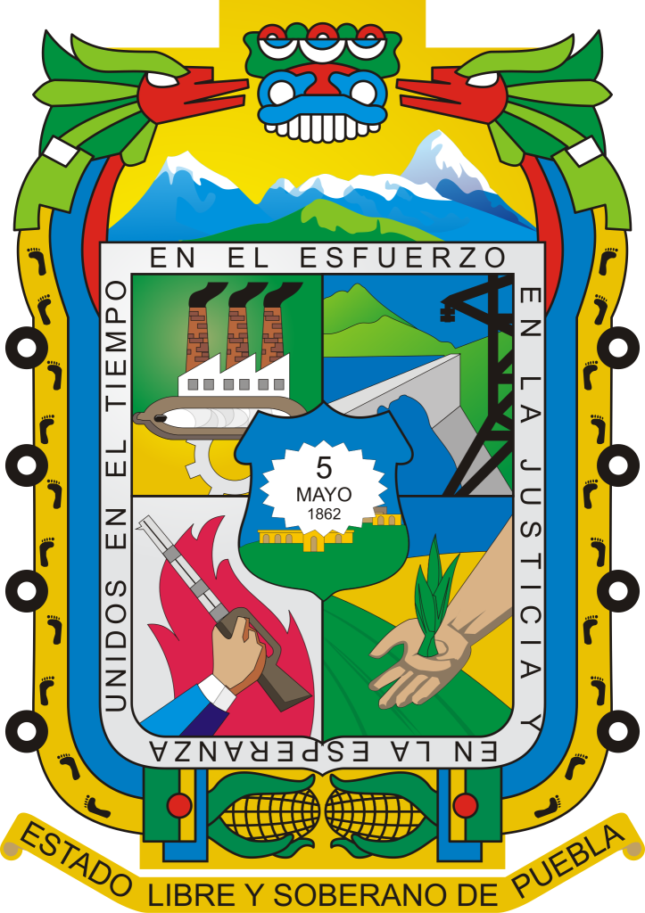 Escudo del estado de Puebla.