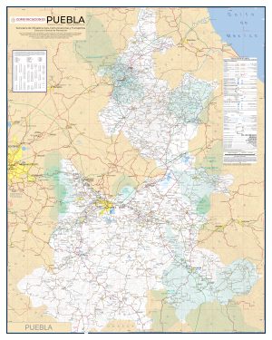 Mapa de carreteras del estado de Puebla