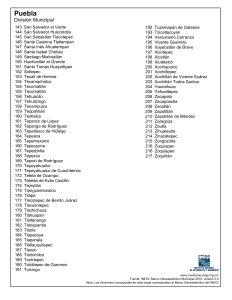 División municipal de Puebla parte 2.