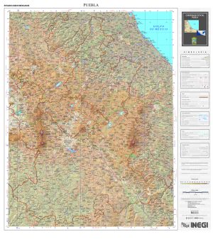 Mapa físico del estado de Puebla