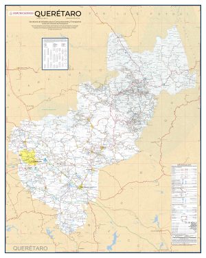 Mapa de carreteras del estado de Querétaro