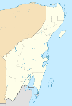 Mapa mudo de Quintana Roo