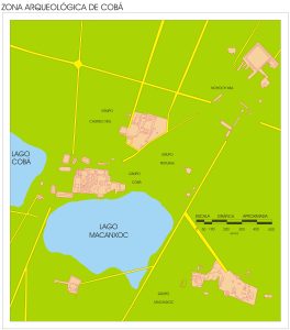 Zona arqueológica de Cobá.