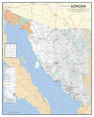Mapa de carreteras de Sonora