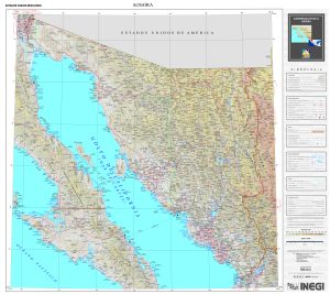Mapa físico de Sonora