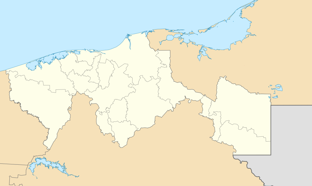 Mapa mudo de Tabasco.