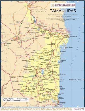 Mapa de Tamaulipas