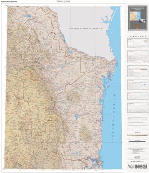 Mapa físico de Tamaulipas