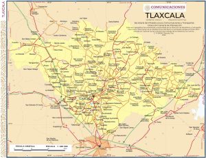 Mapa del estado de Tlaxcala